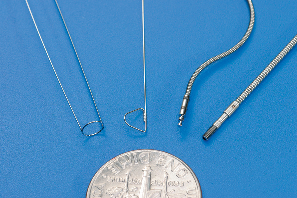 Welded products scale compared to a dime